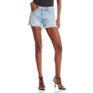 AGOLDE Parker Vintage Cut-Off Denim Shorts Swapmeet - 25
